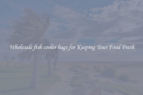 Wholesale fish cooler bags for Keeping Your Food Fresh