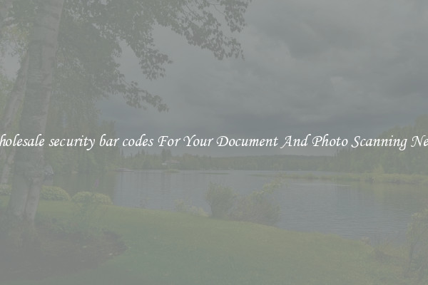 Wholesale security bar codes For Your Document And Photo Scanning Needs
