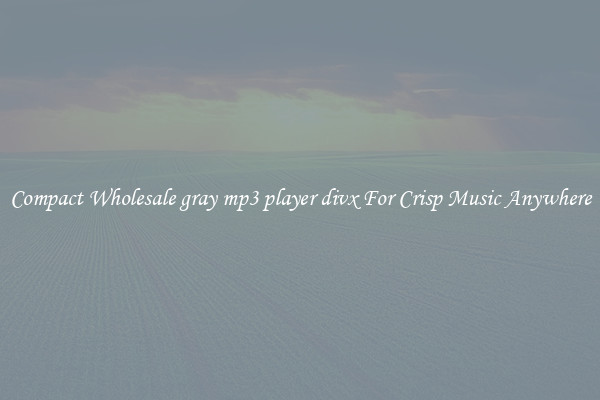 Compact Wholesale gray mp3 player divx For Crisp Music Anywhere