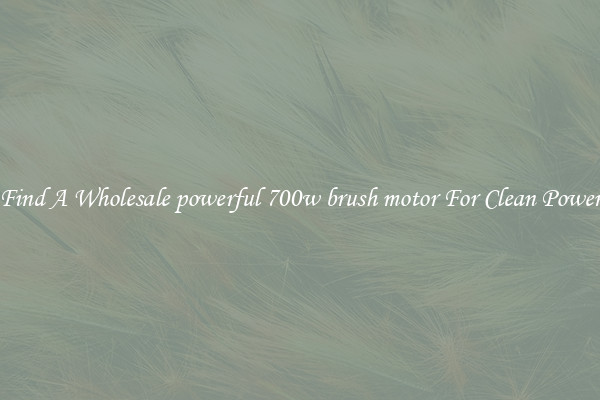Find A Wholesale powerful 700w brush motor For Clean Power