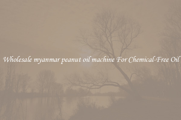 Wholesale myanmar peanut oil machine For Chemical-Free Oil