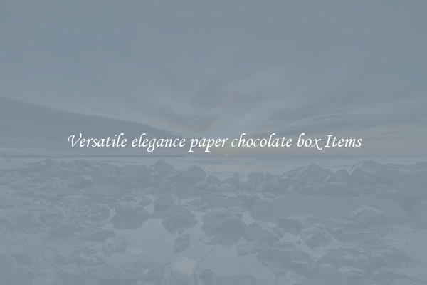 Versatile elegance paper chocolate box Items