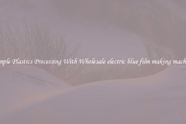 Simple Plastics Processing With Wholesale electric blue film making machine