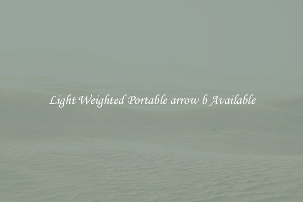 Light Weighted Portable arrow b Available